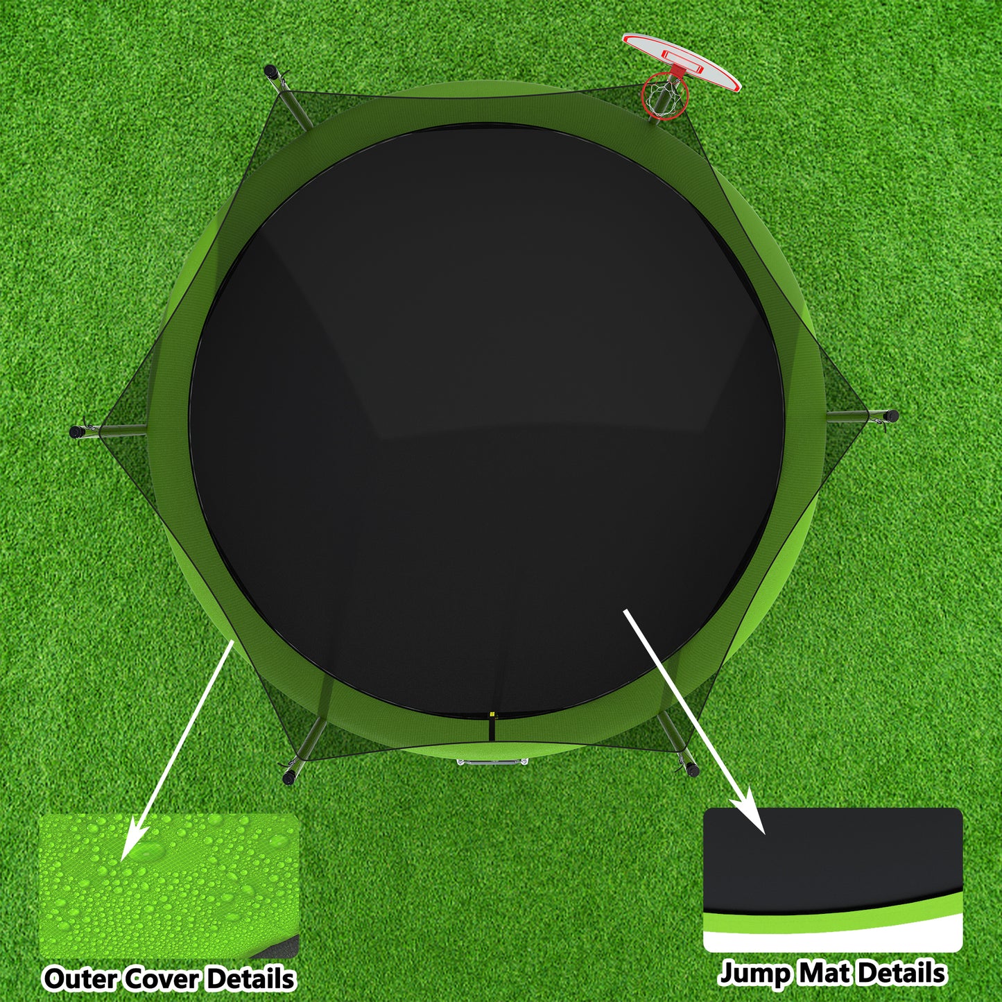 JumpSafe Backyard Trampoline for Kids