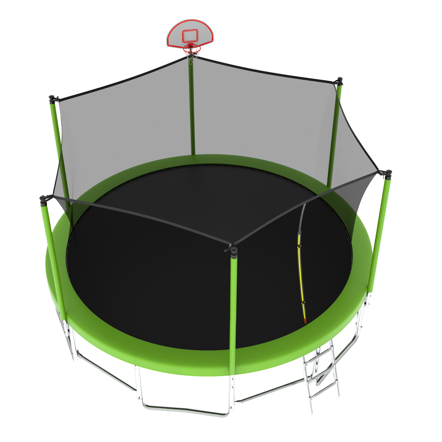Ultimate Fun Trampoline with Balance Bar and Basketball Hoop!