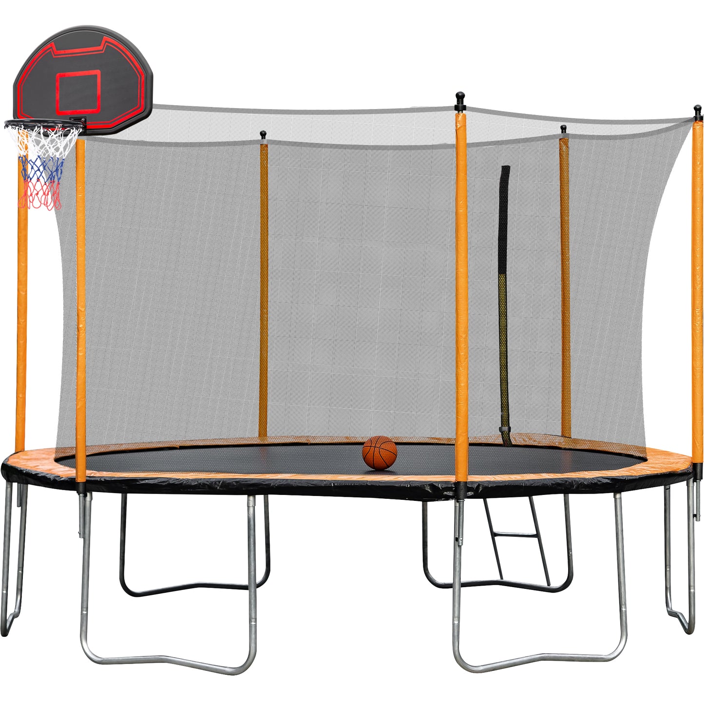 Bright Orange Trampoline Fun