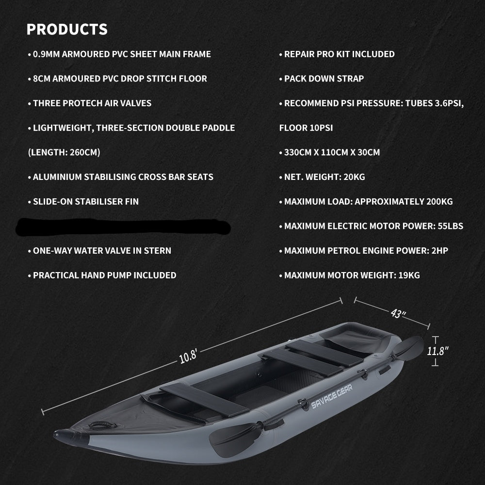 Adventure Duo Inflatable Kayak: Fish & Explore Together!