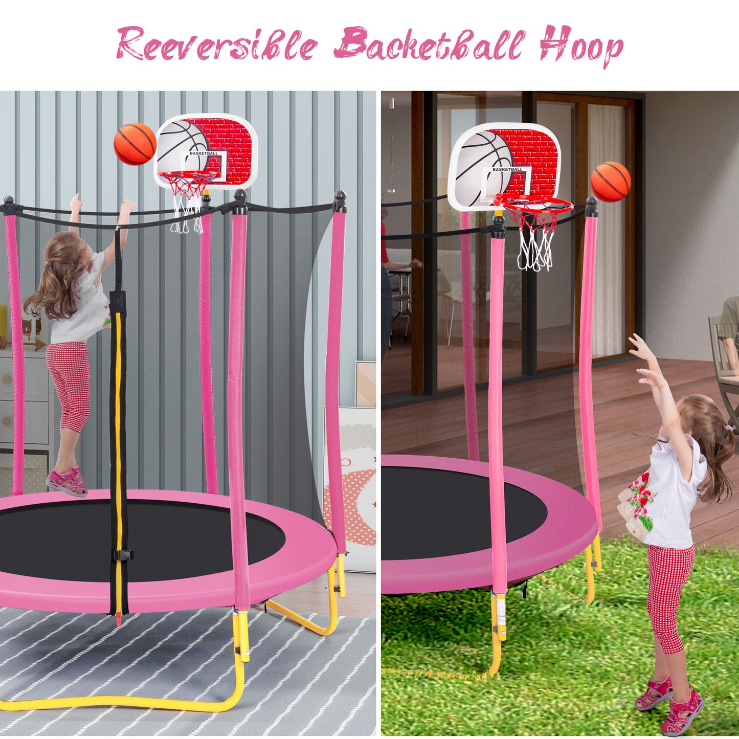 Jump n' Play Mini Trampoline with Hoop