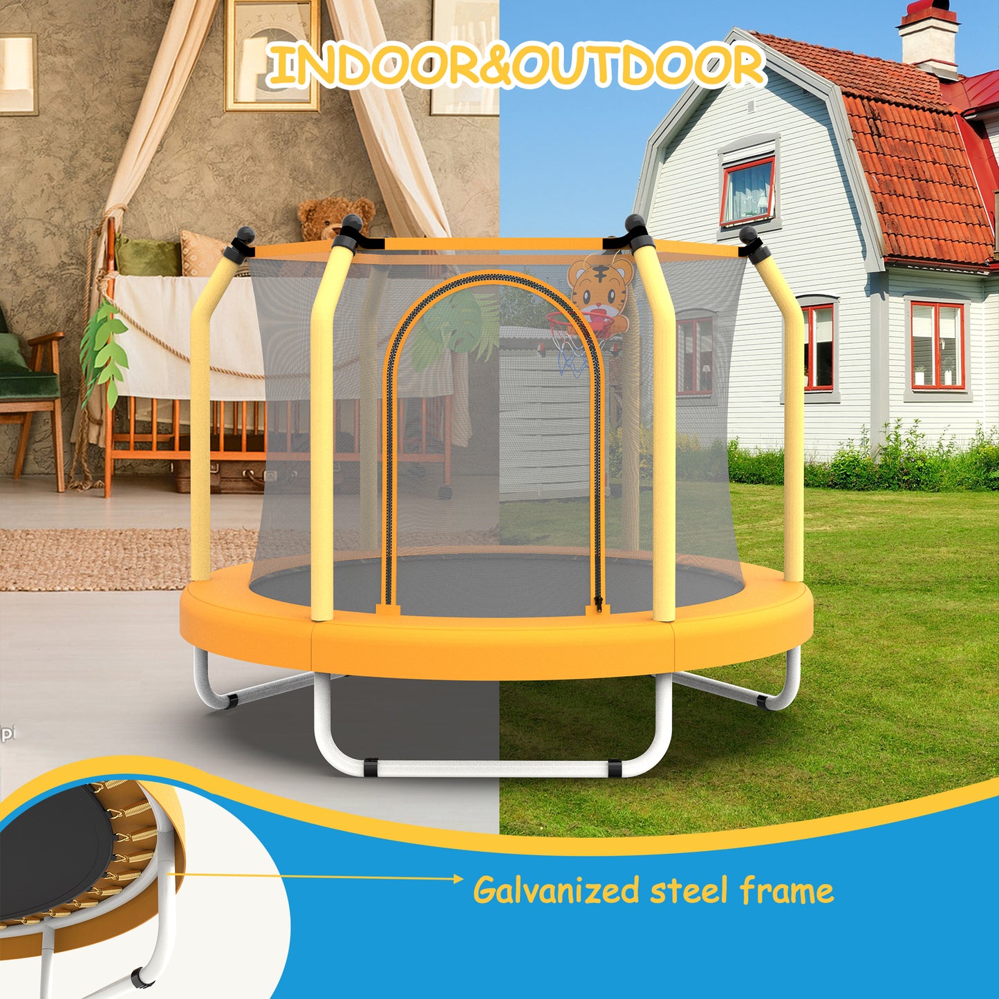 Jump & Shoot Trampoline for Kids