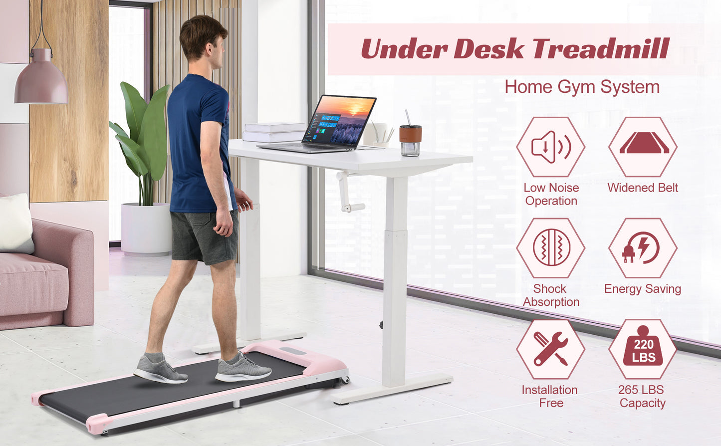 FitWalk Electric Treadmill: Walk, Jog, and Run at Your Desk!