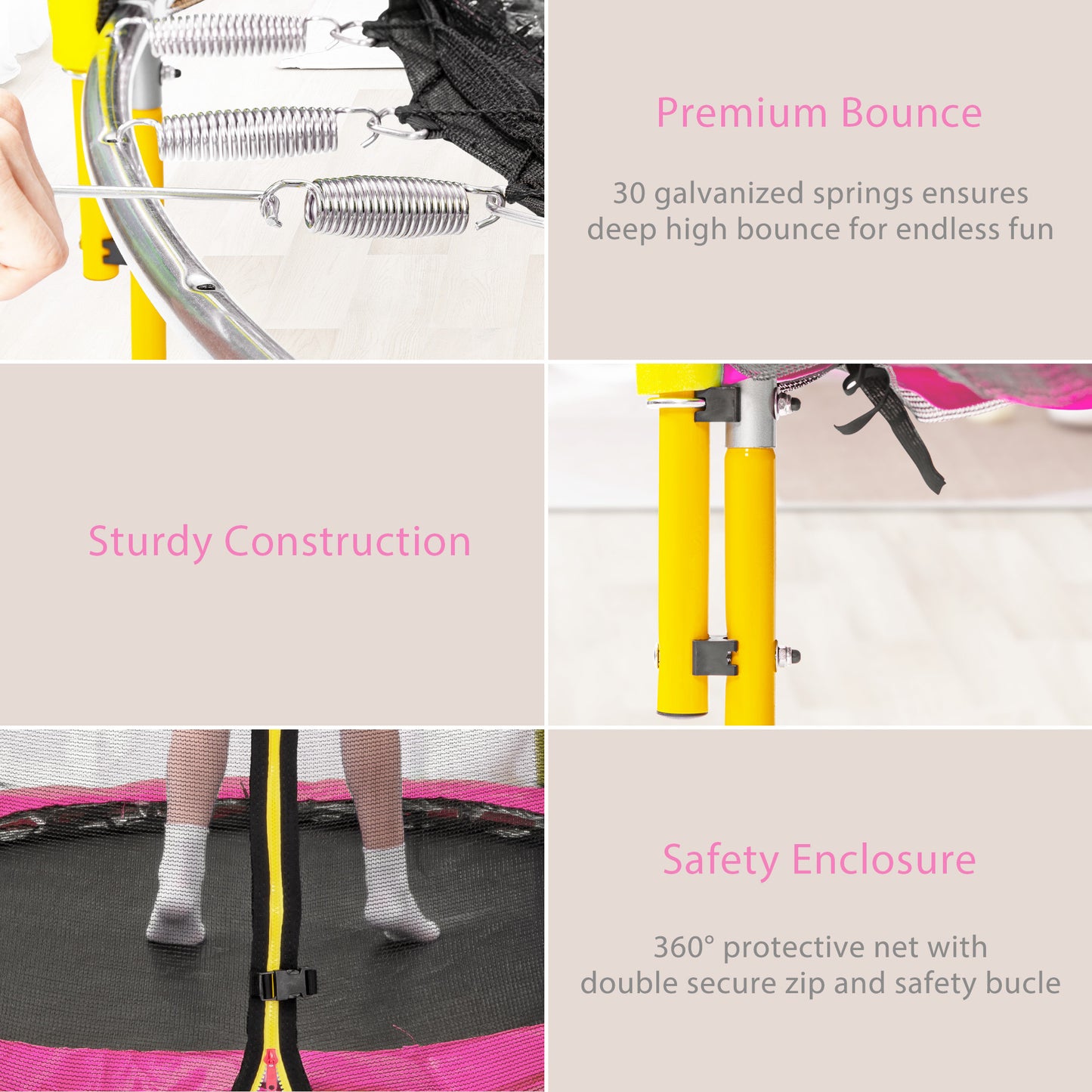 Jump n' Play Mini Trampoline with Hoop