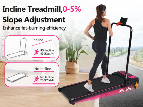 FitDesk Folding Treadmill β Your Compact Walking Companion for Home or Office