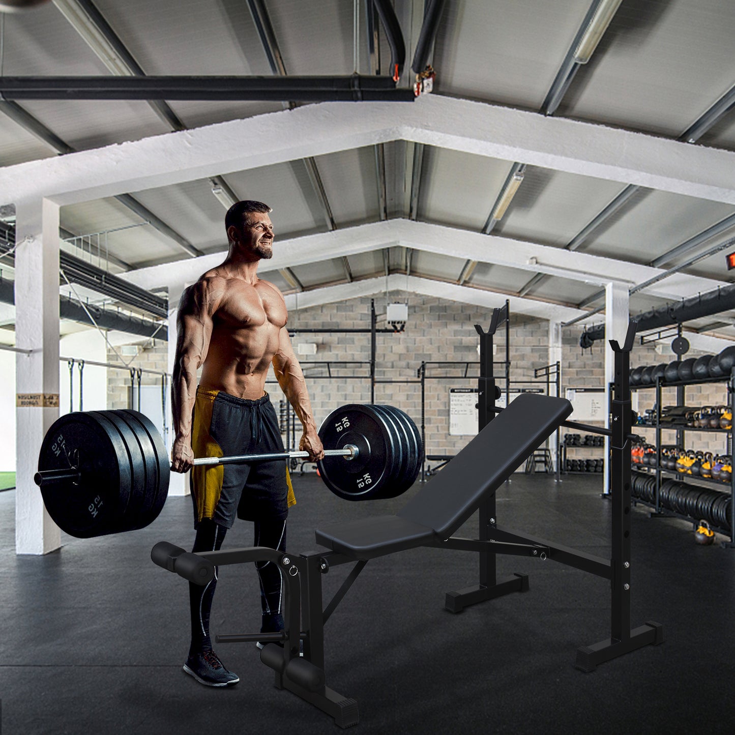 Ultimate Home Gym Weight Bench & Squat Rack Combo