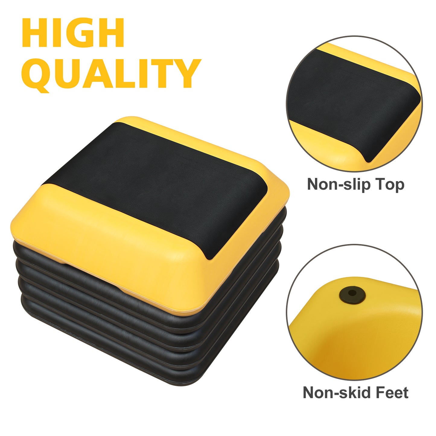 Versatile Height-Adjustable Aerobic Step Platform