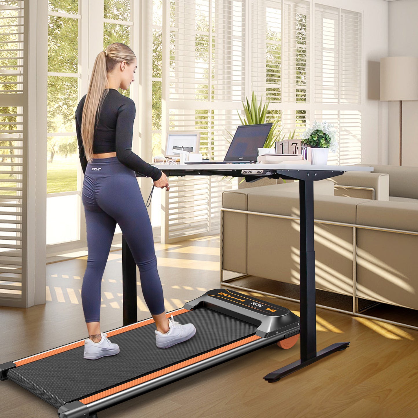 HomeFit Treadmill: Space-Saving Walking & Jogging Machine with LED Display
