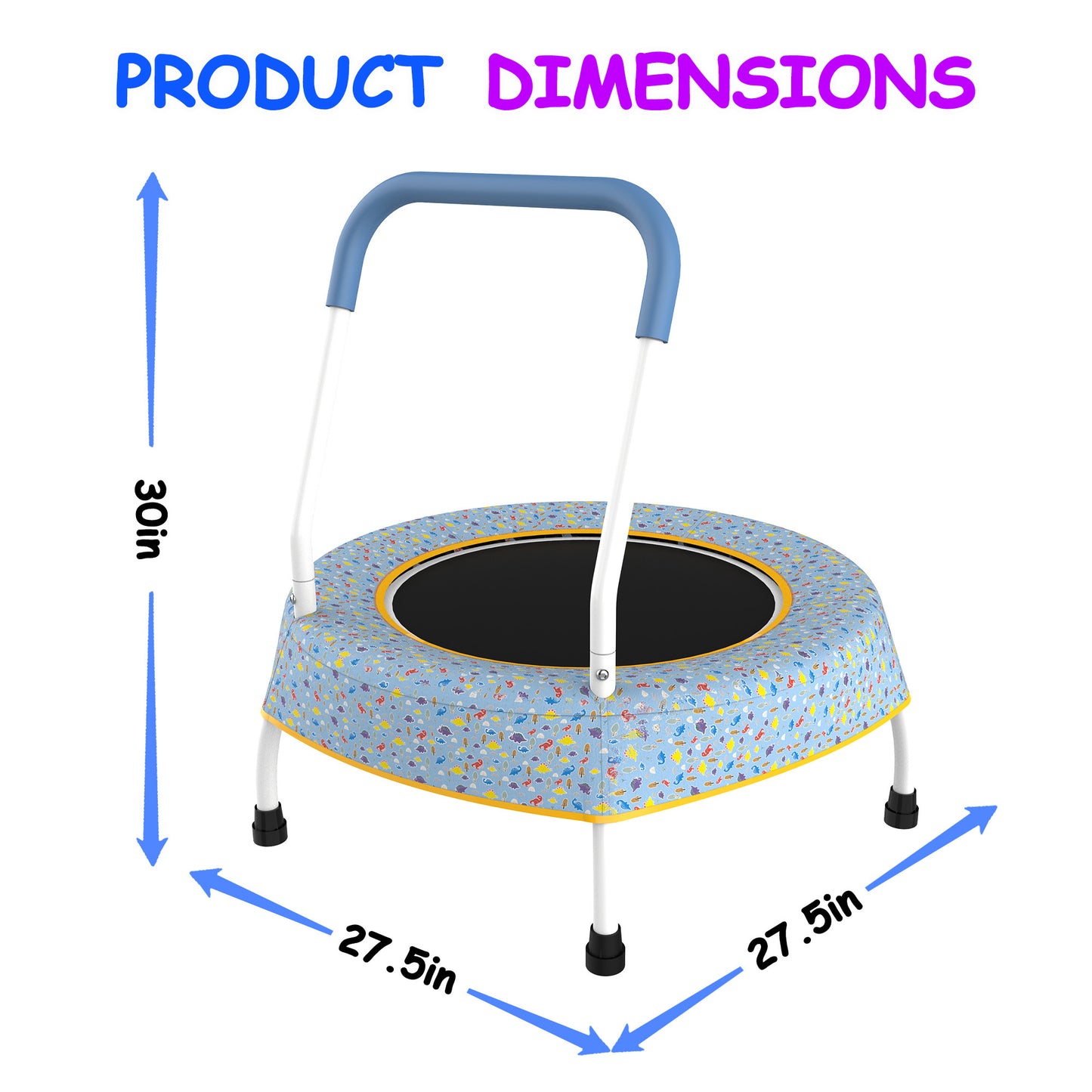 Bouncy Fun Toddler Trampoline with Handle