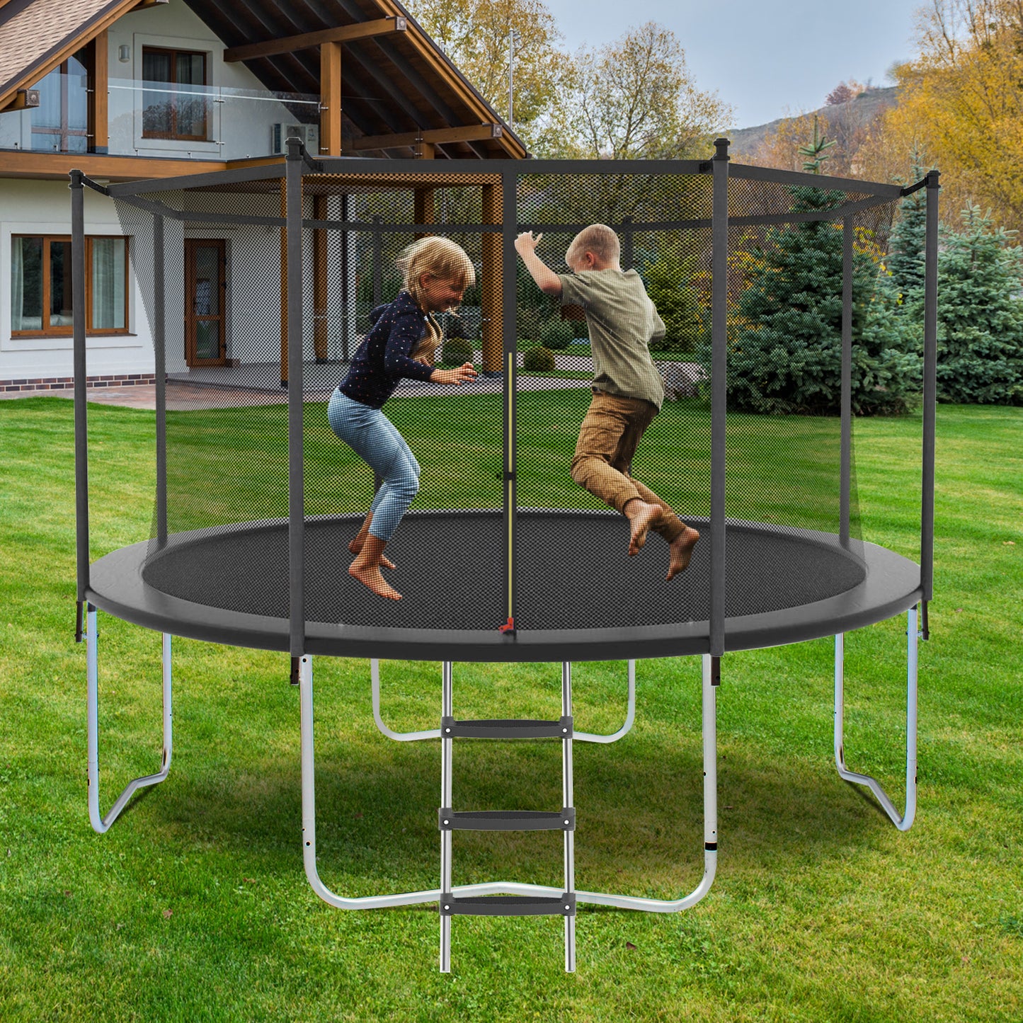 Jump and Play Trampoline with Safety Net - Fun for All Ages!