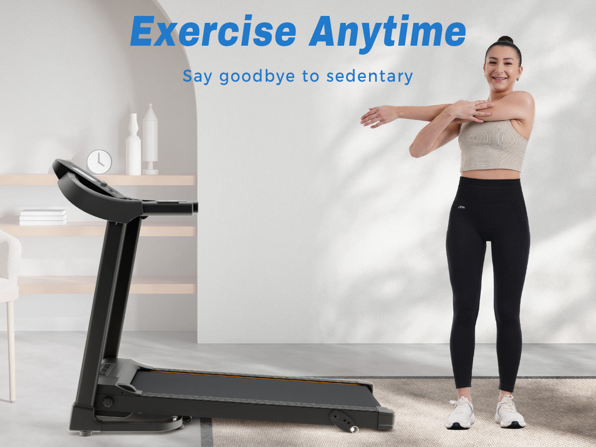 Foldable Fitness Treadmill with Speakers and Adjustable Incline