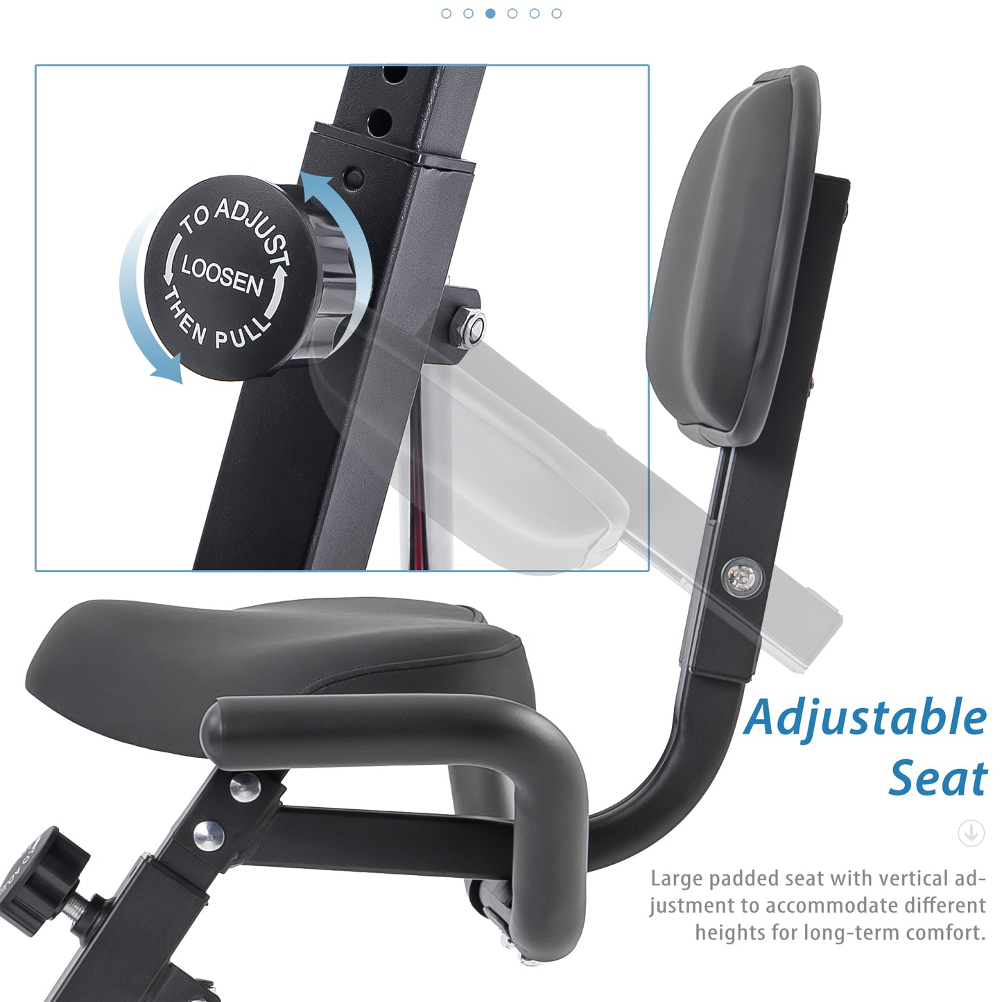 Versatile Folding Fitness Bike with Arm Bands and Backrest