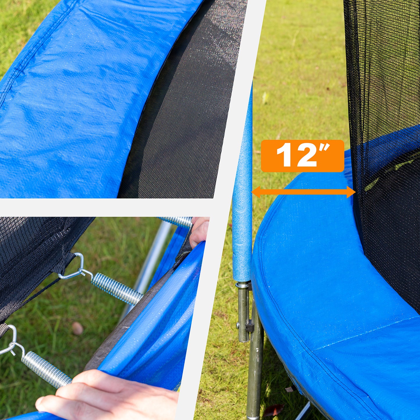 SkyBounce Trampoline with Safety Net & Ladder