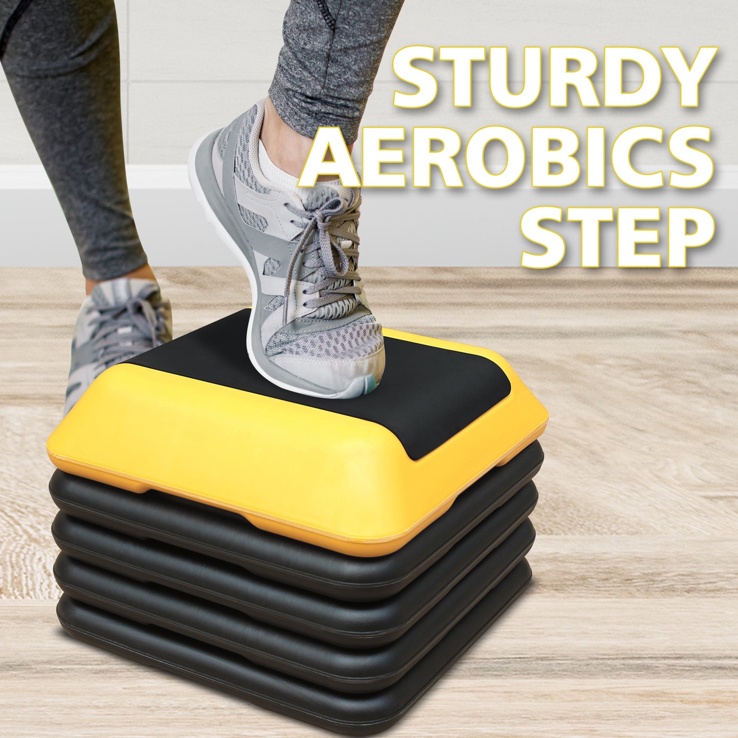 Versatile Height-Adjustable Aerobic Step Platform