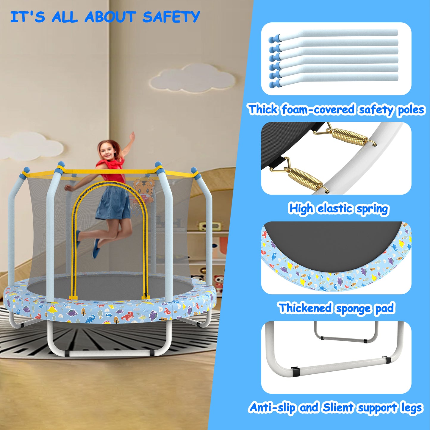 Jump & Score Trampoline for Kids