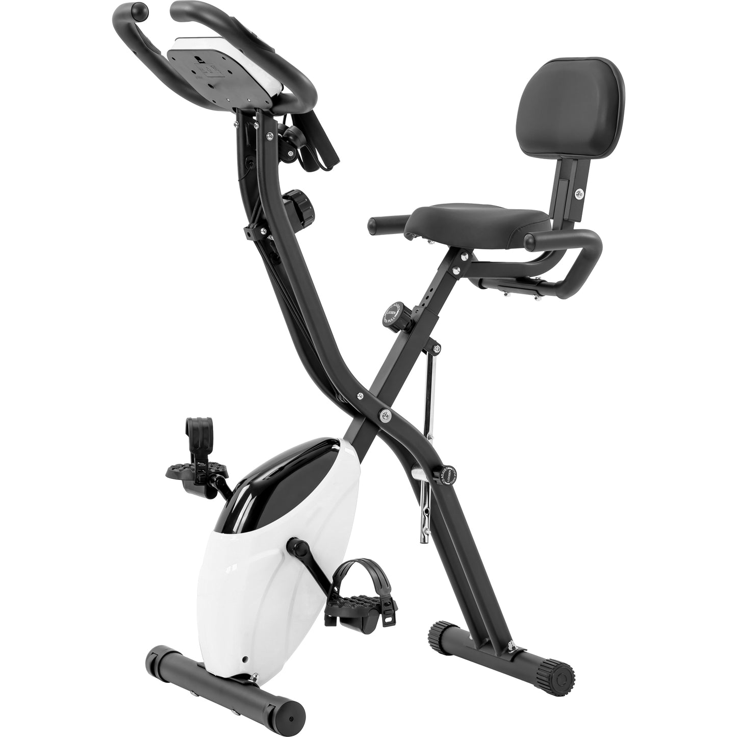 Versatile Folding Fitness Bike with Arm Bands and Backrest