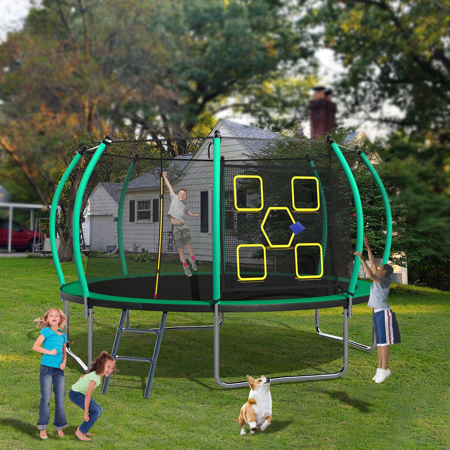 FunBound Trampoline Adventure - Safe Outdoor Bouncing for Kids!