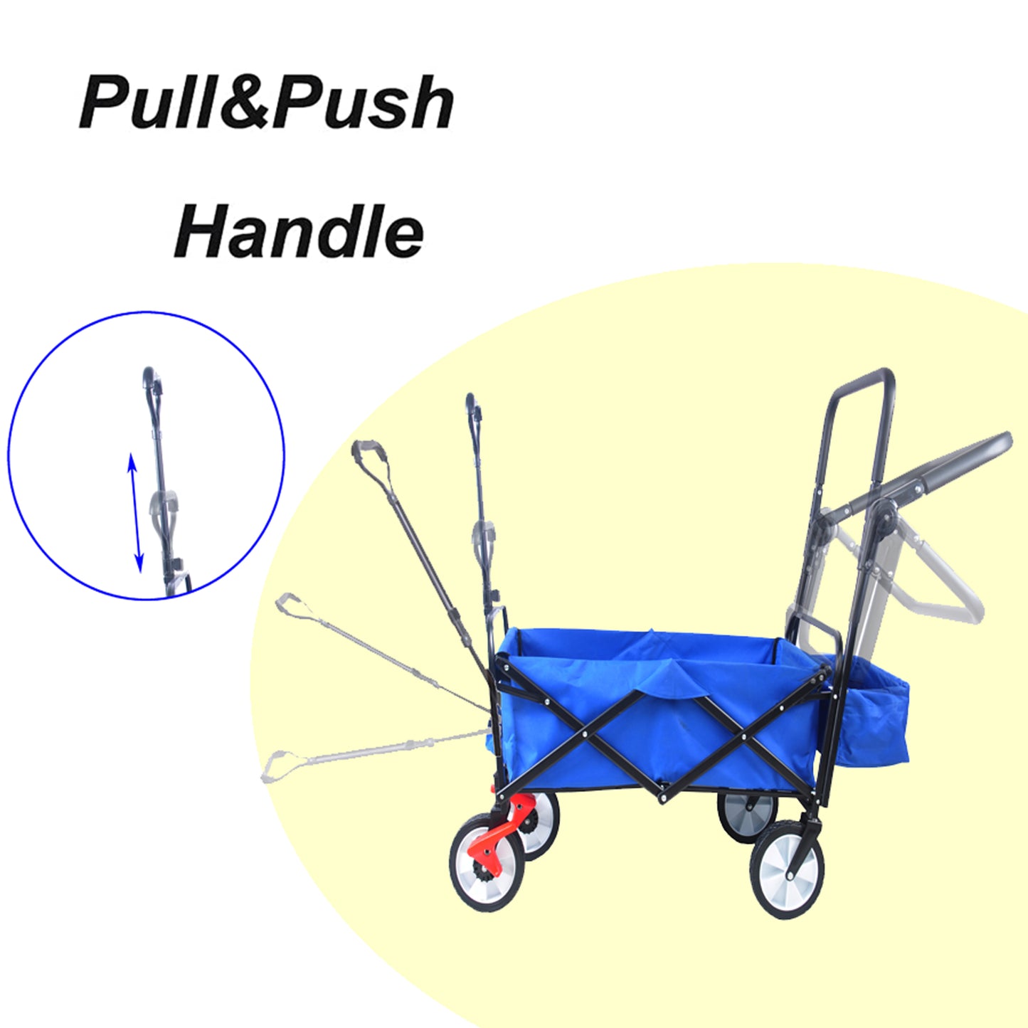 Versatile Outdoor Folding Wagon with Drink Holder