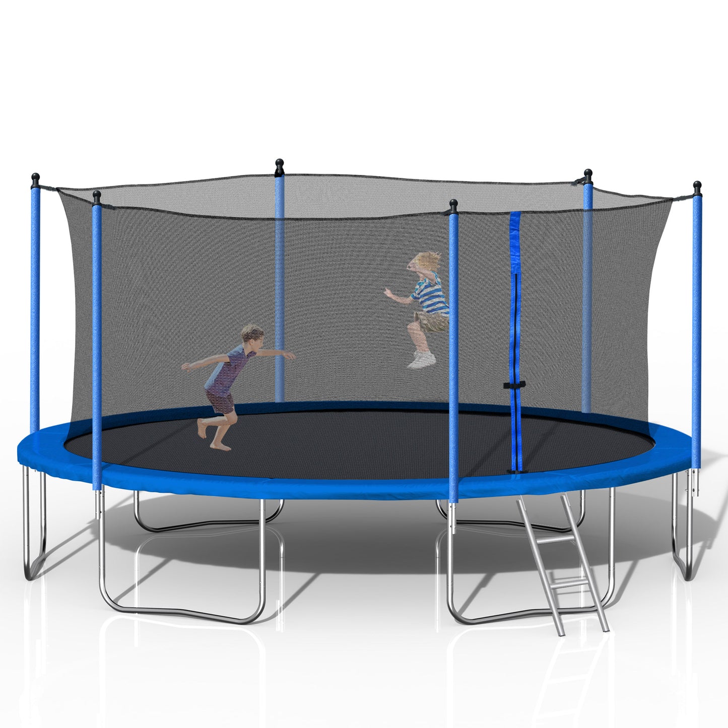 SkyBounce Trampoline with Safety Net & Ladder