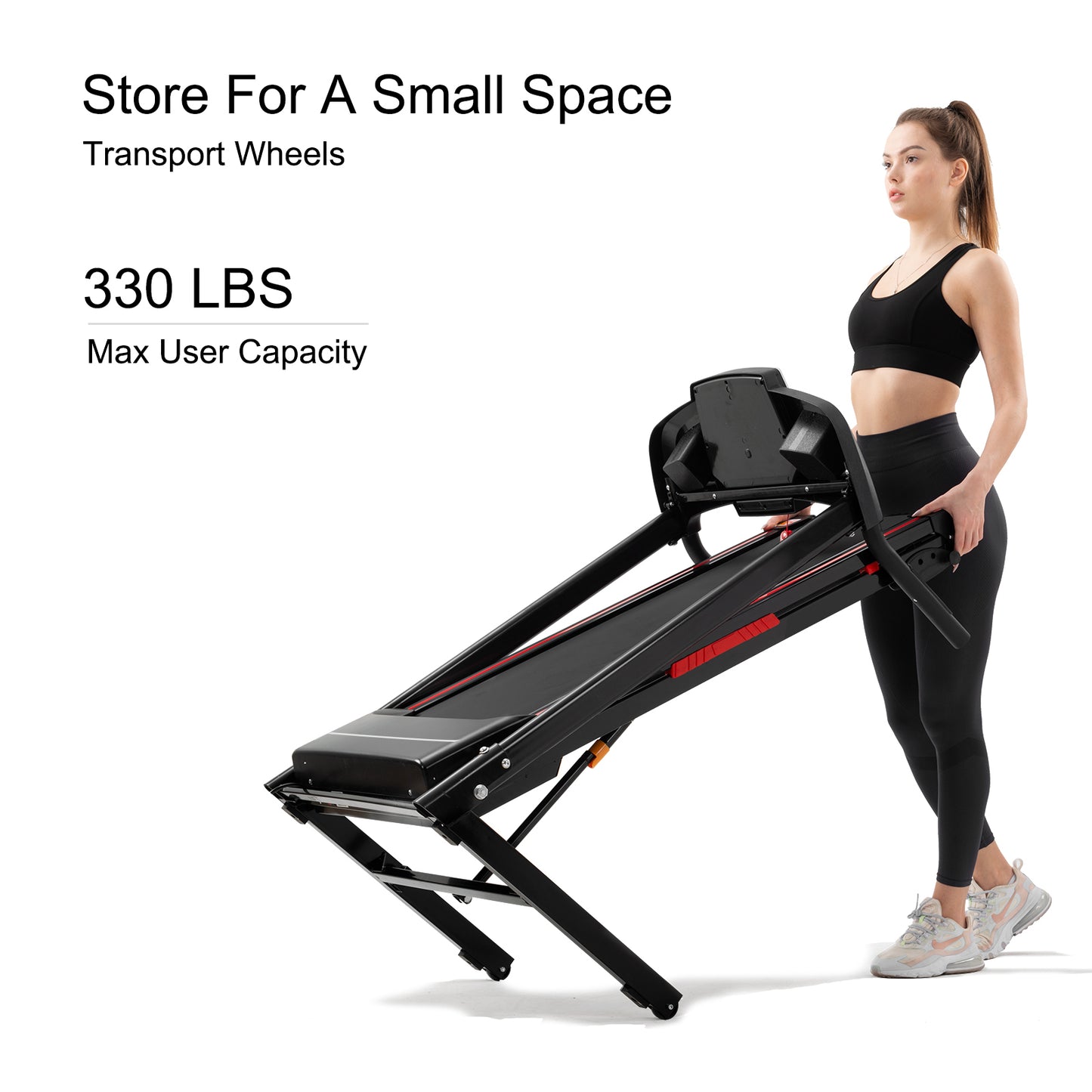 Space-Saver Folding Treadmill for Home Workouts