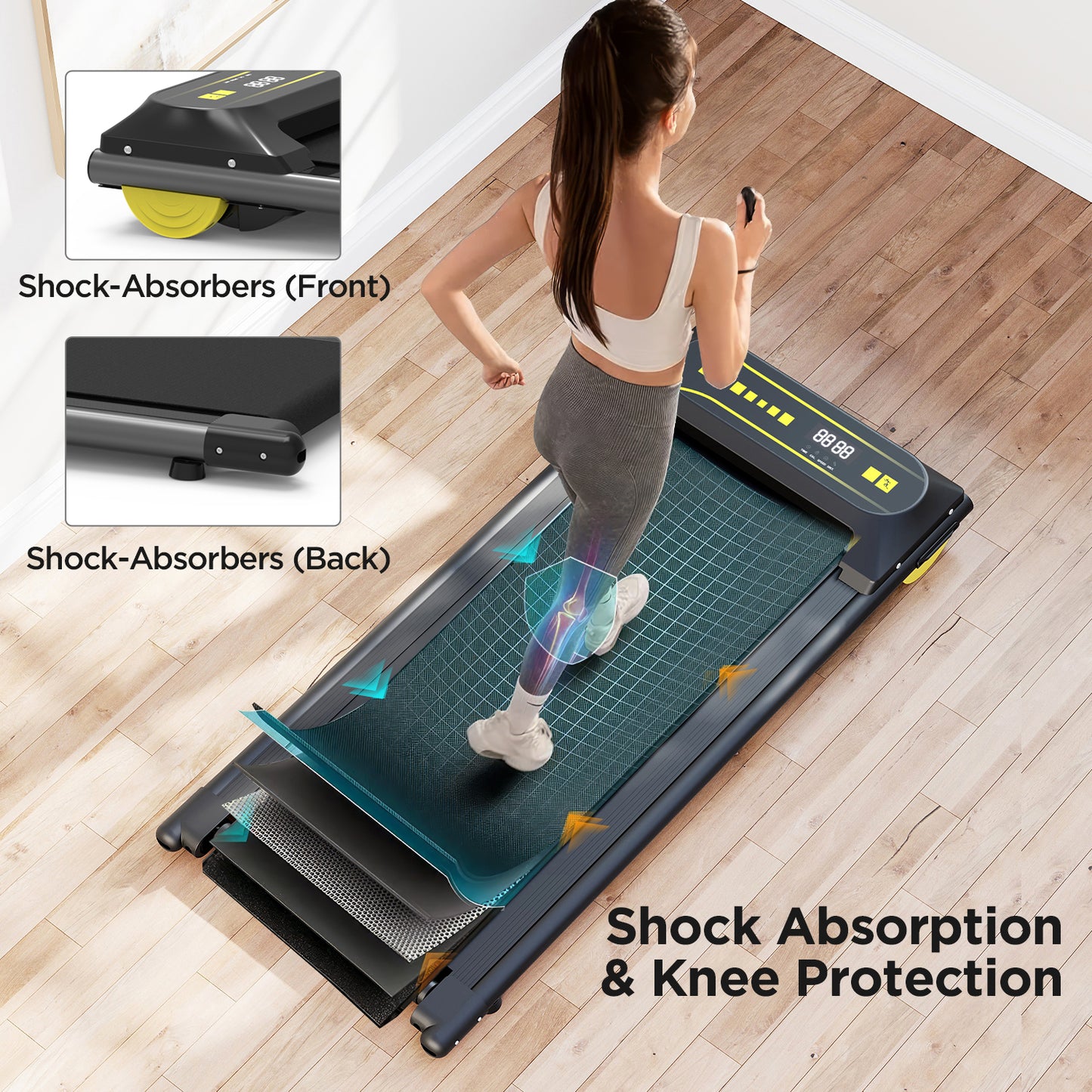 SlimFit Walk & Run Treadmill - Compact Home Jogger with LED Display & Workout Programs