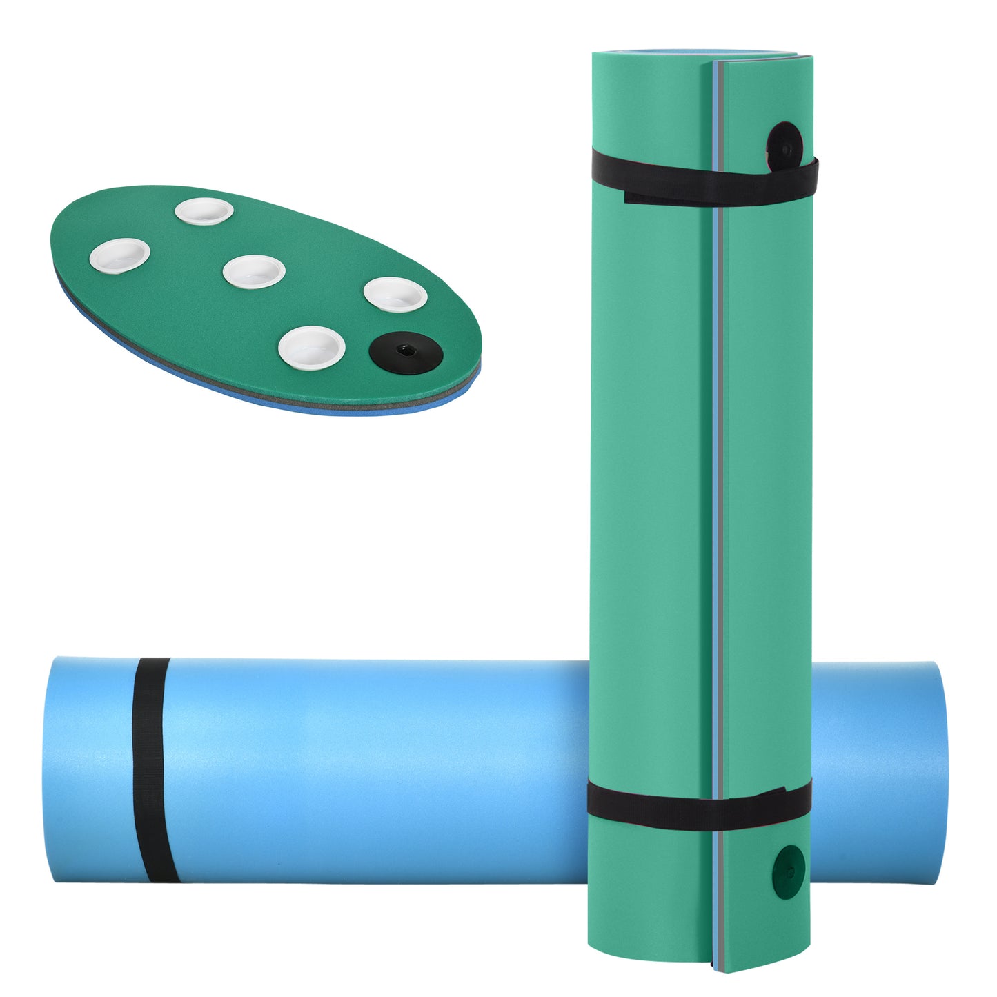 Lily Pad Party Mat with Cup Holder - Fun Floating for Friends!