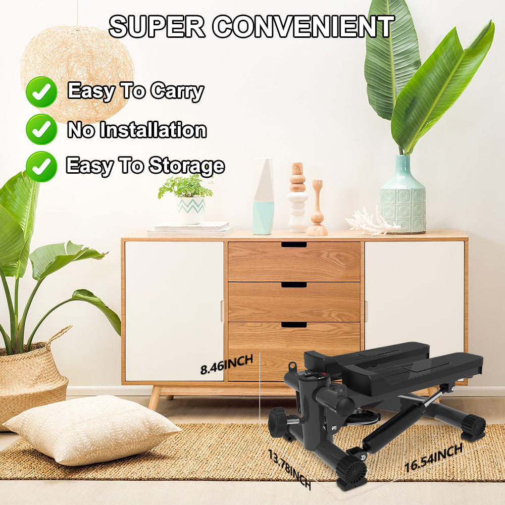 Dynamic Mini Stepper with Resistance Bands