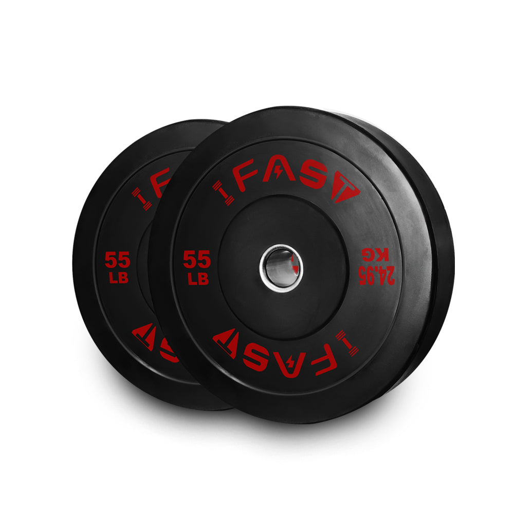 PowerLift Bumper Plates - Tough Rubber Weight Plates for Weightlifting