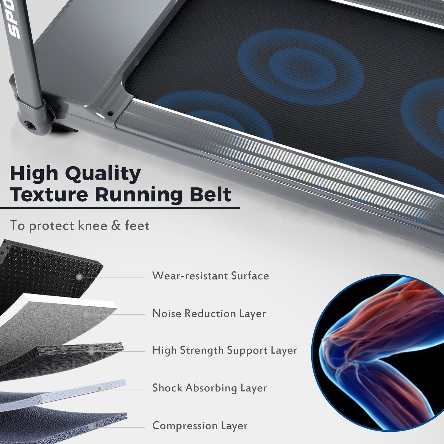 Compact Power Treadmill for Home Fitness