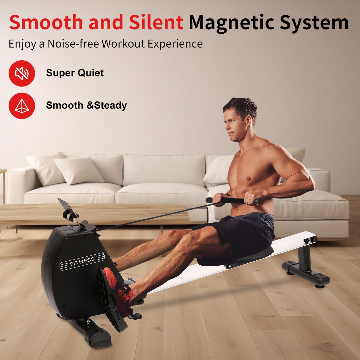 Compact Comfort Rowing Machine for Home Workouts