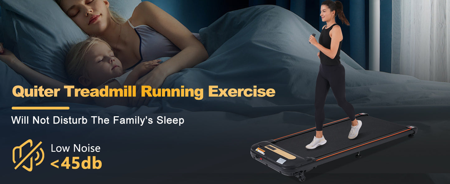 Wood Grain Under Desk Walking Treadmill