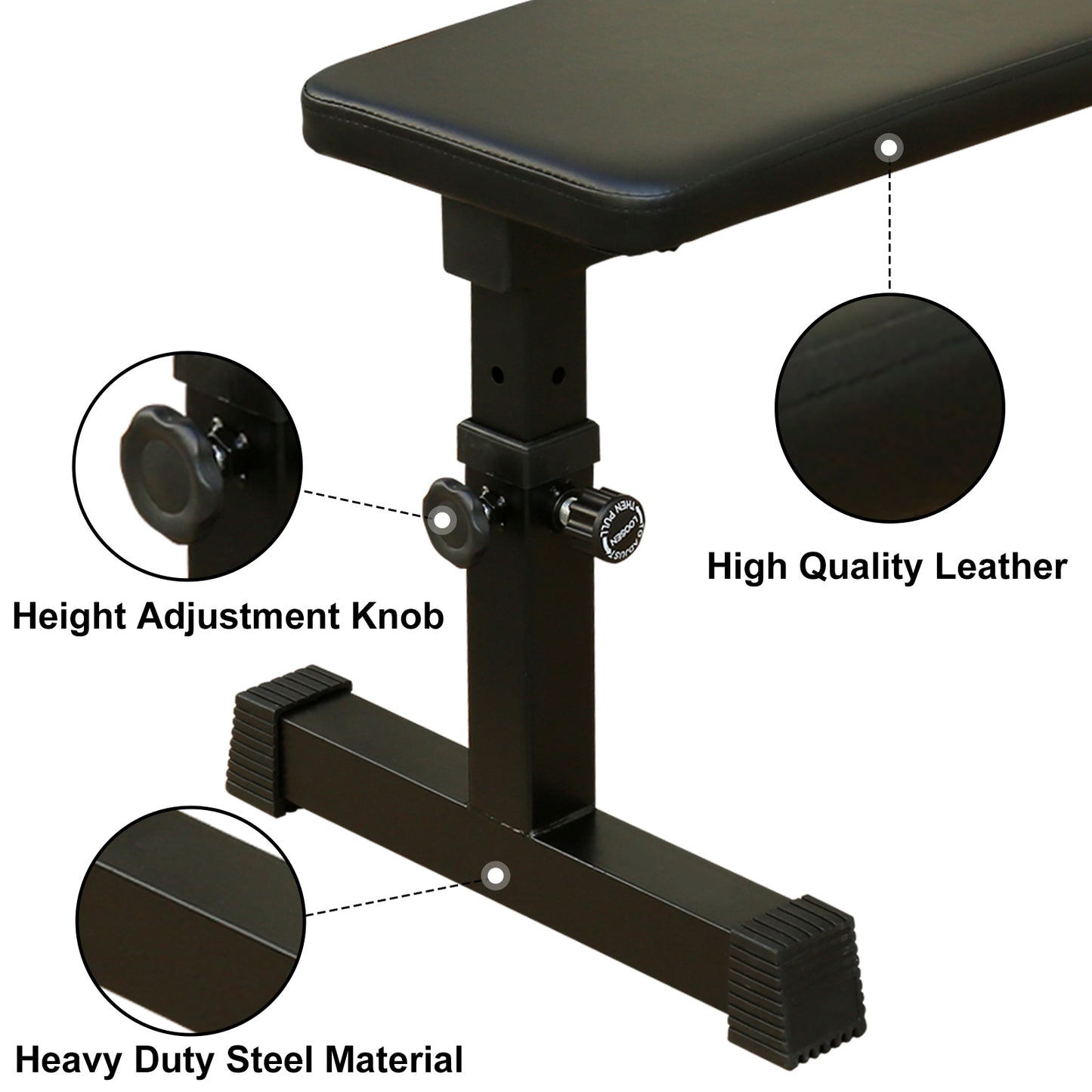 Versatile Flat Weight Bench with Adjustable Height