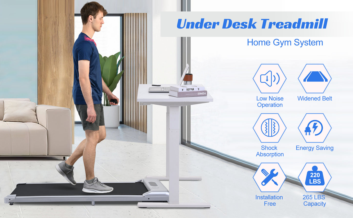 FitWalk Pro: The Ultimate Under Desk Treadmill for Home & Office
