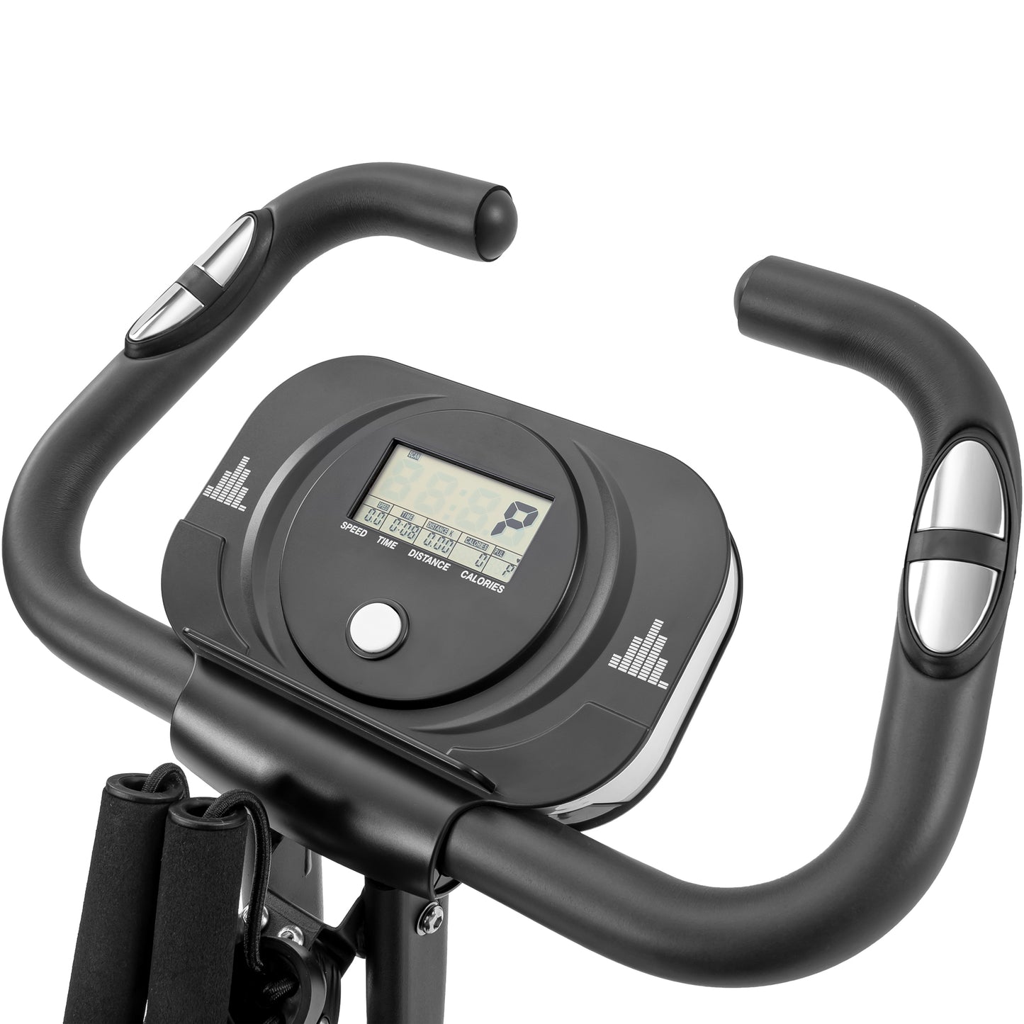 Versatile Folding Fitness Bike with Arm Bands and Backrest