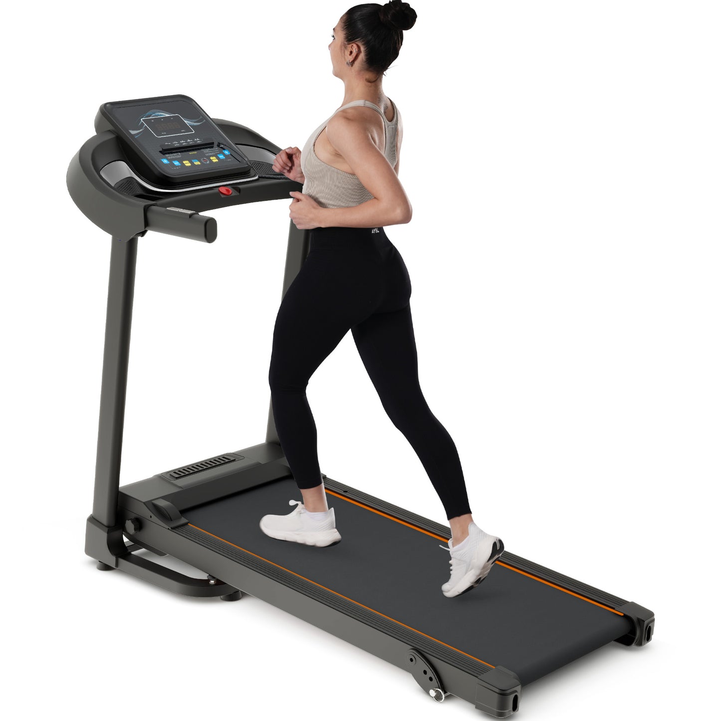 Foldable Fitness Treadmill with Speakers and Adjustable Incline