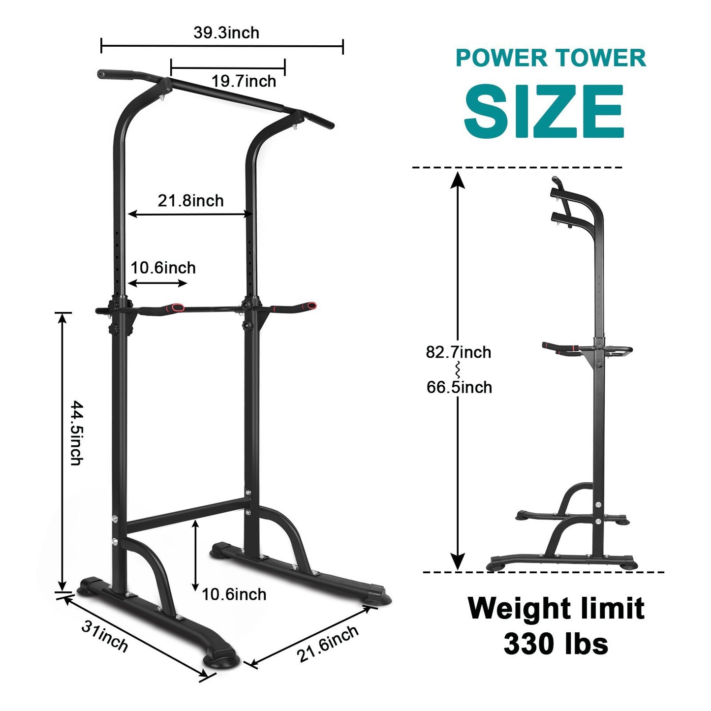Power Tower Pro: Adjustable Dip & Pull-Up Station for Home Workouts