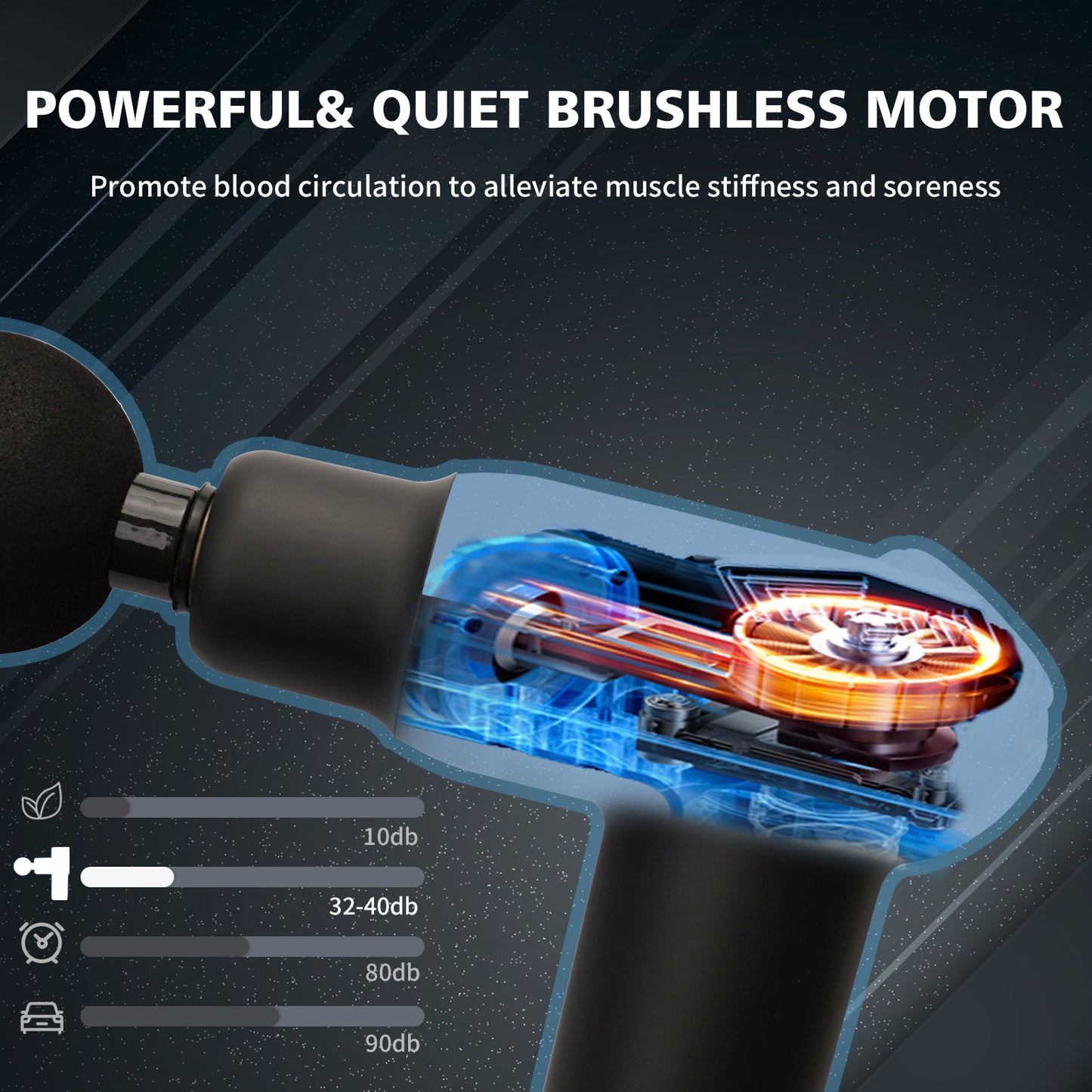 Muscle Bliss Massage Gun with Carry Bag