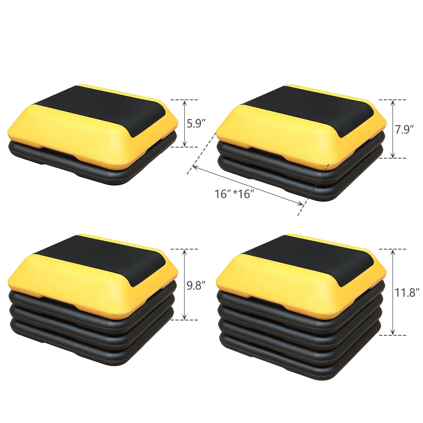 Versatile Height-Adjustable Aerobic Step Platform