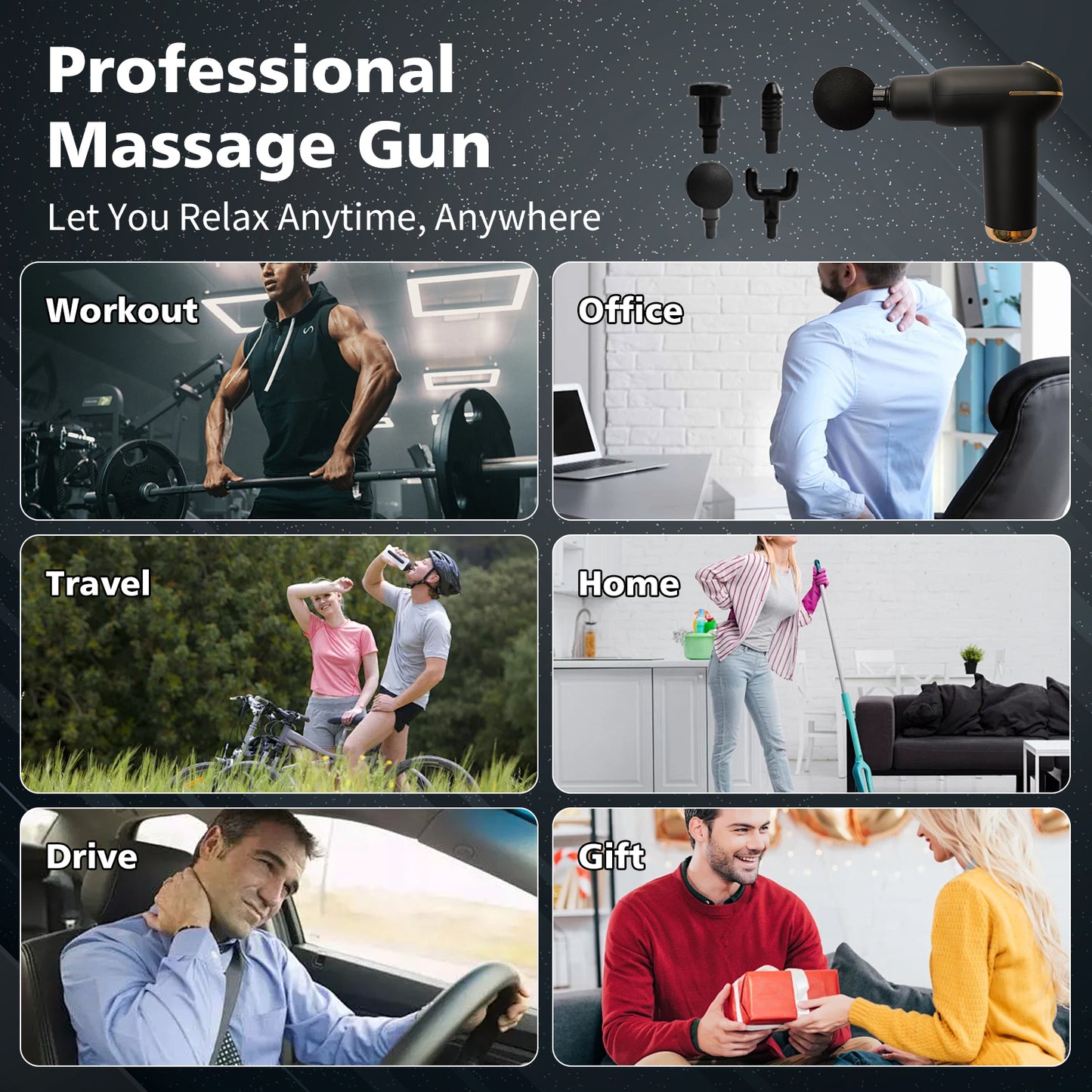 Muscle Bliss Massage Gun with Carry Bag
