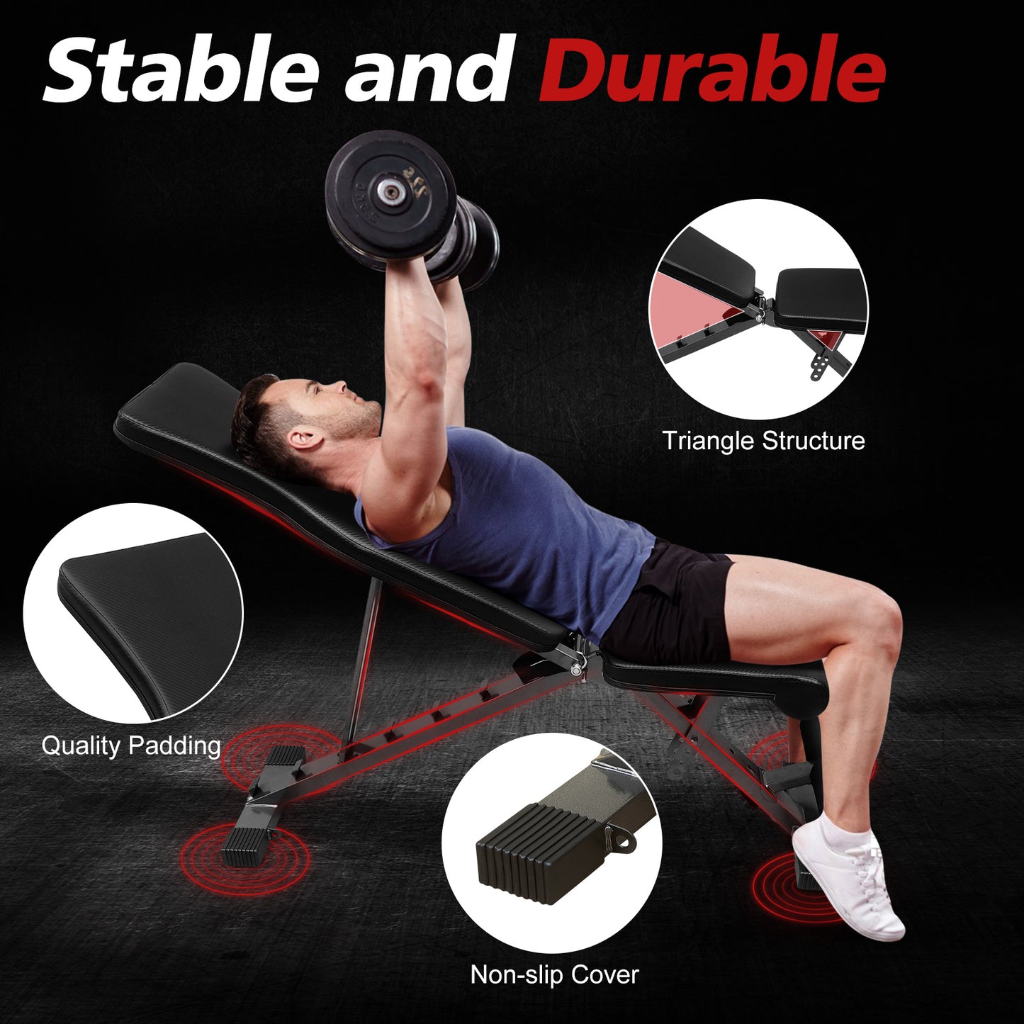 Versatile Foldable Weight Bench for Total Body Fitness