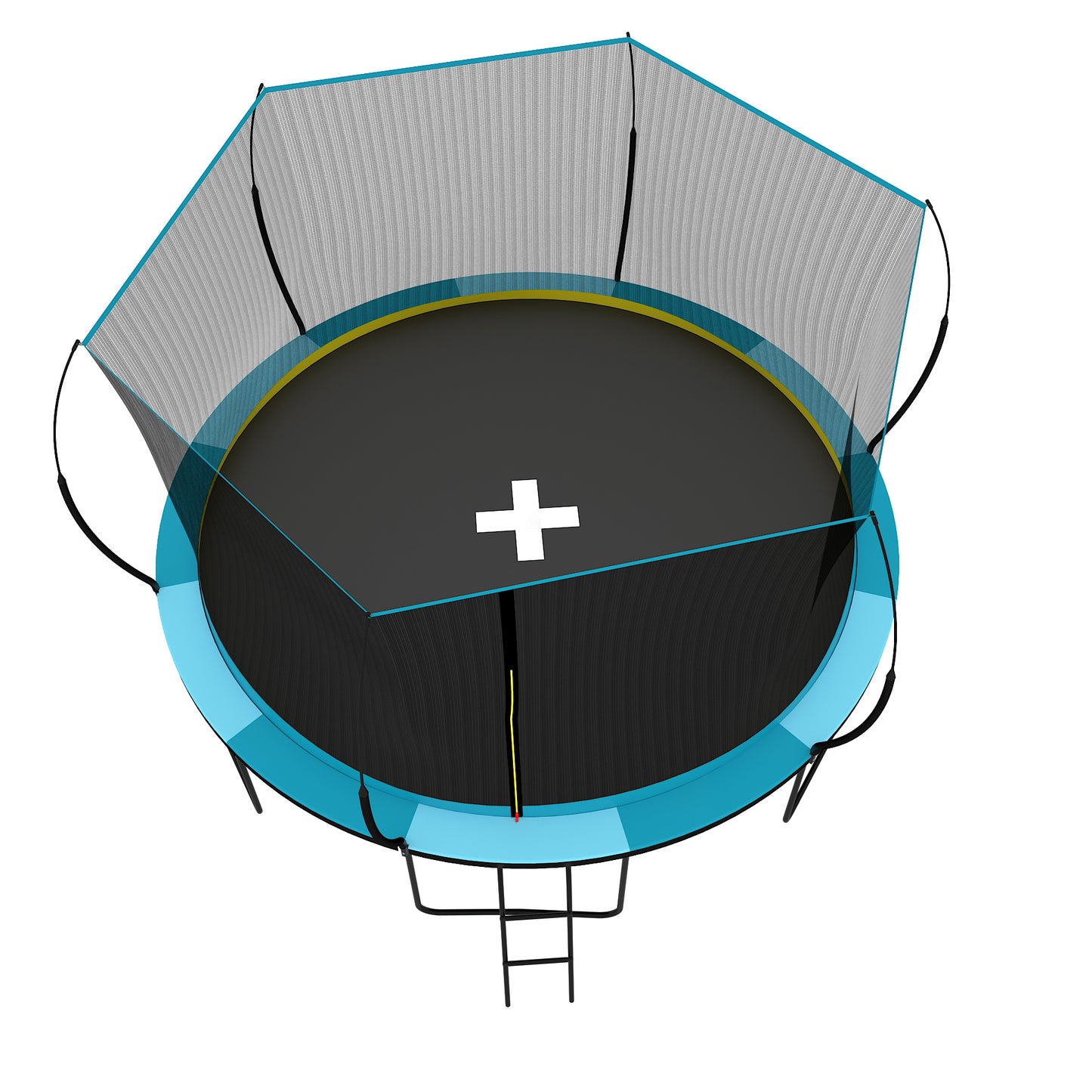 Pumpkin-Blue Fun Trampoline for All Ages!