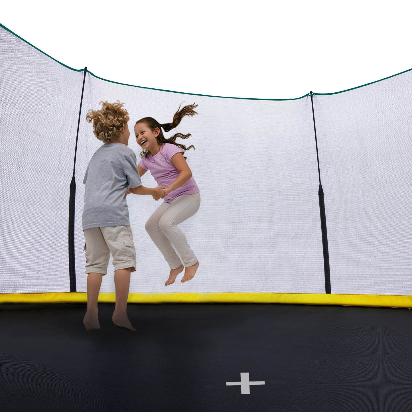 Pumpkin-Blue Fun Trampoline for All Ages!