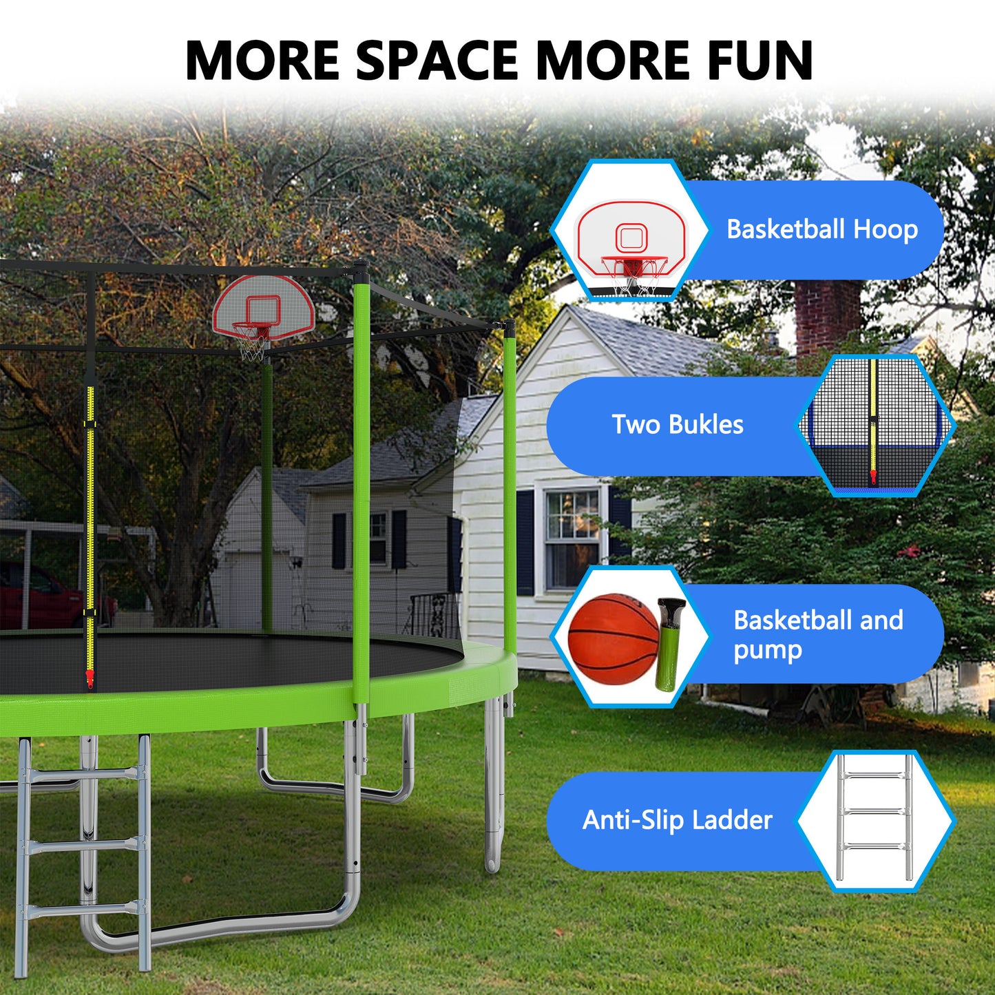 JumpSafe Backyard Trampoline for Kids