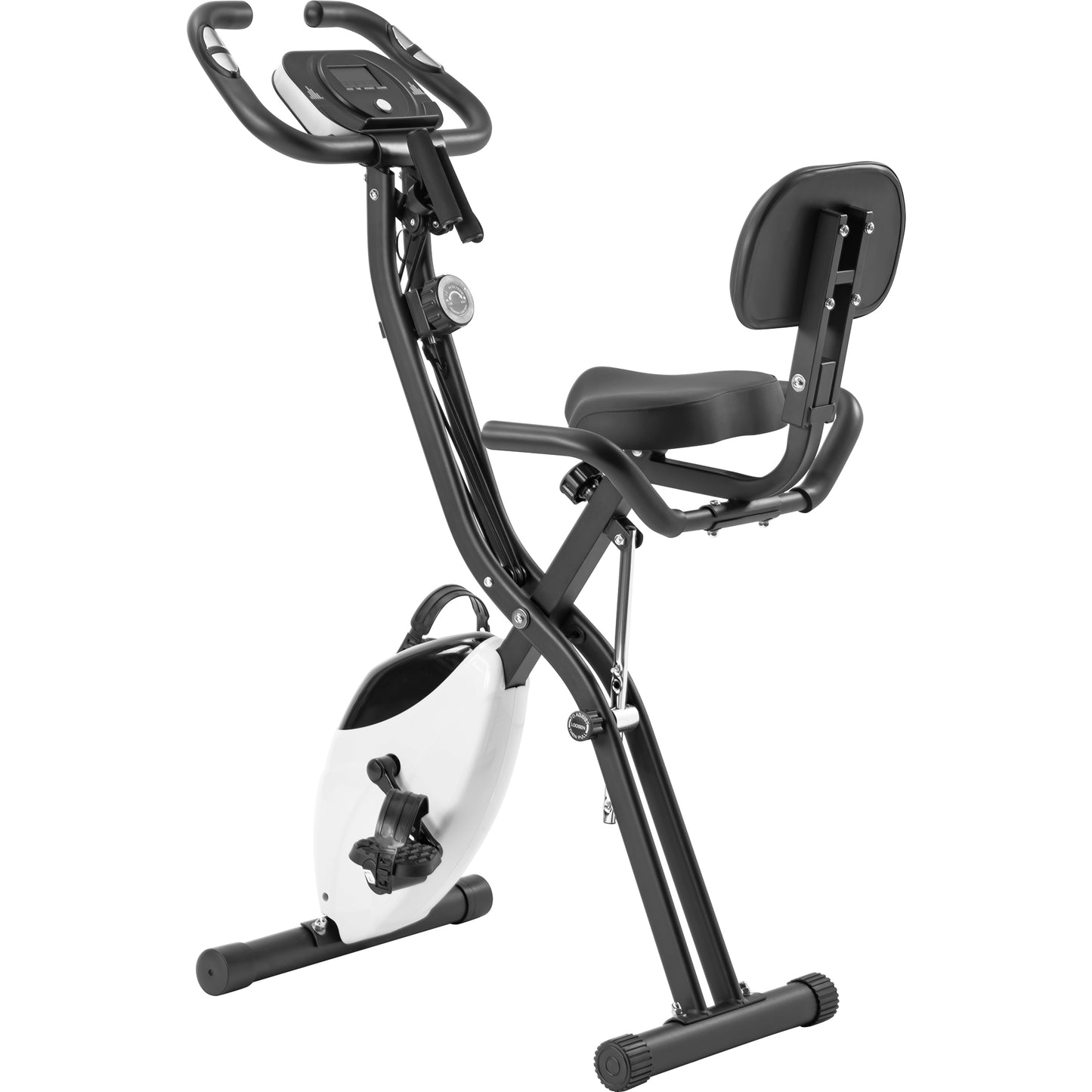 Versatile Folding Fitness Bike with Arm Bands and Backrest
