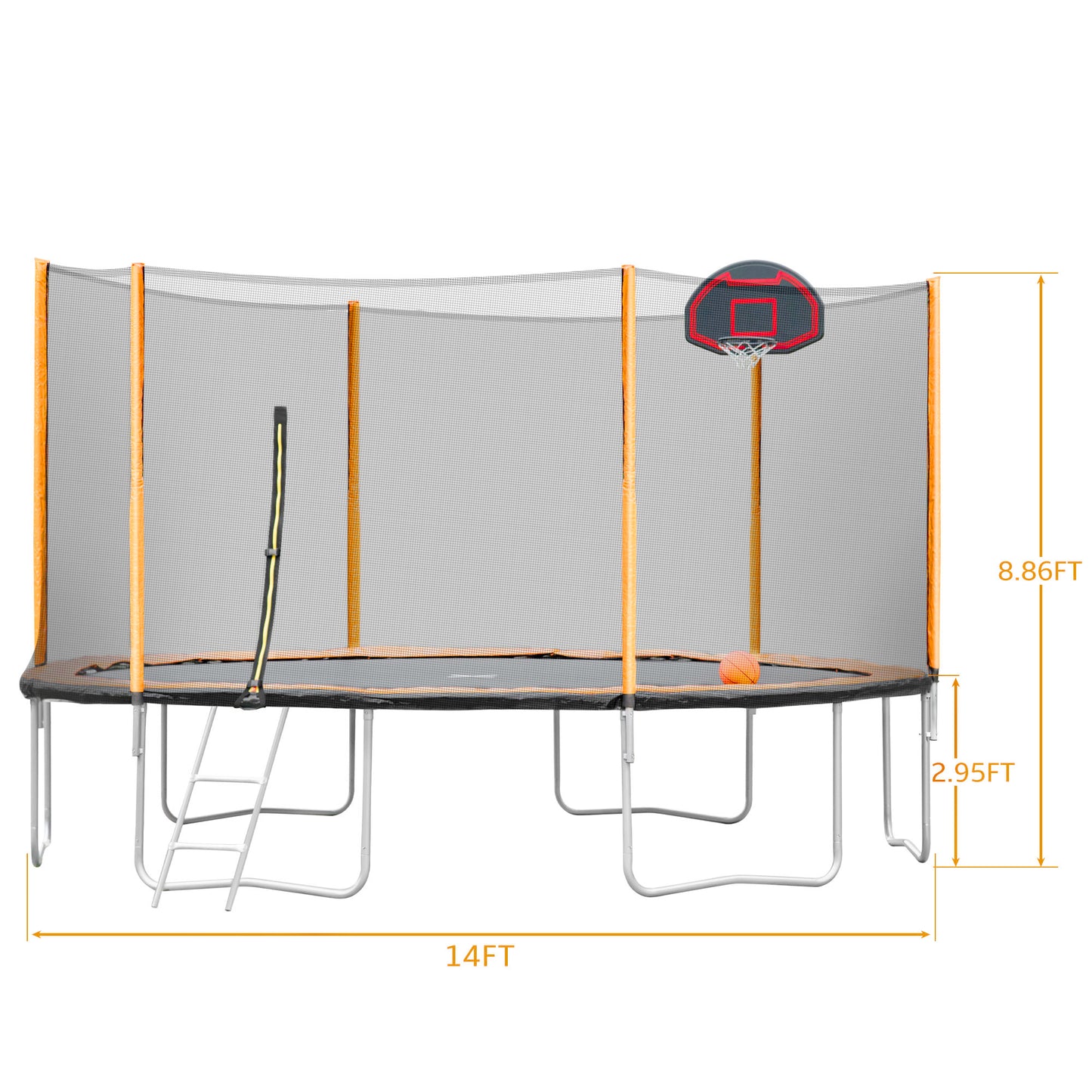 Jump 'n' Shoot Trampoline Adventure with Inflator and Ladder