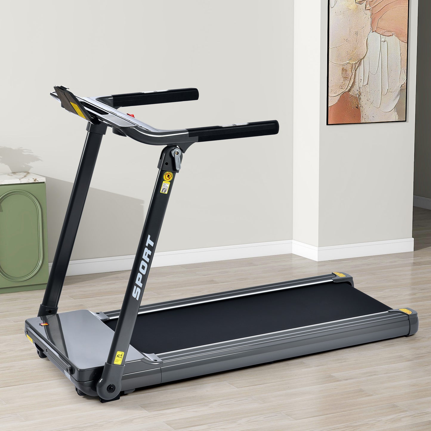 Compact Power Treadmill for Home Fitness
