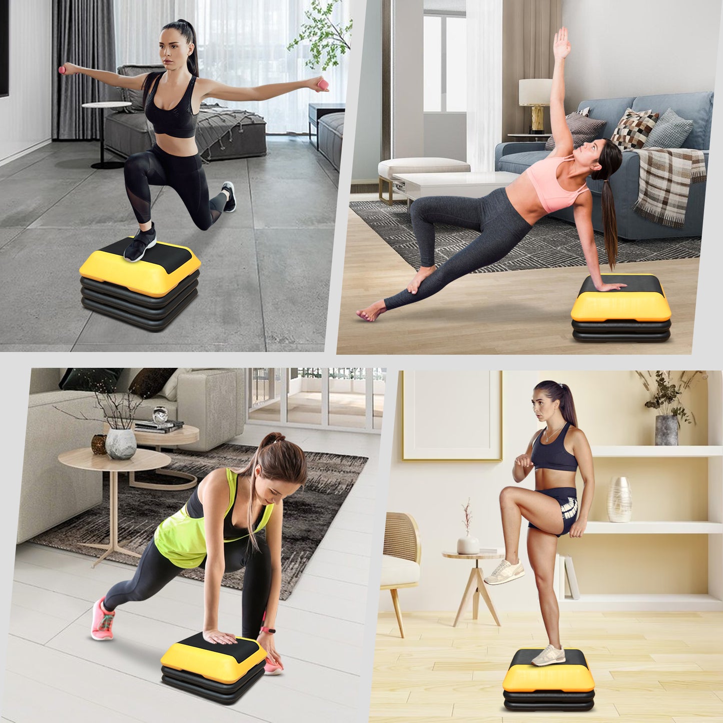 Versatile Height-Adjustable Aerobic Step Platform