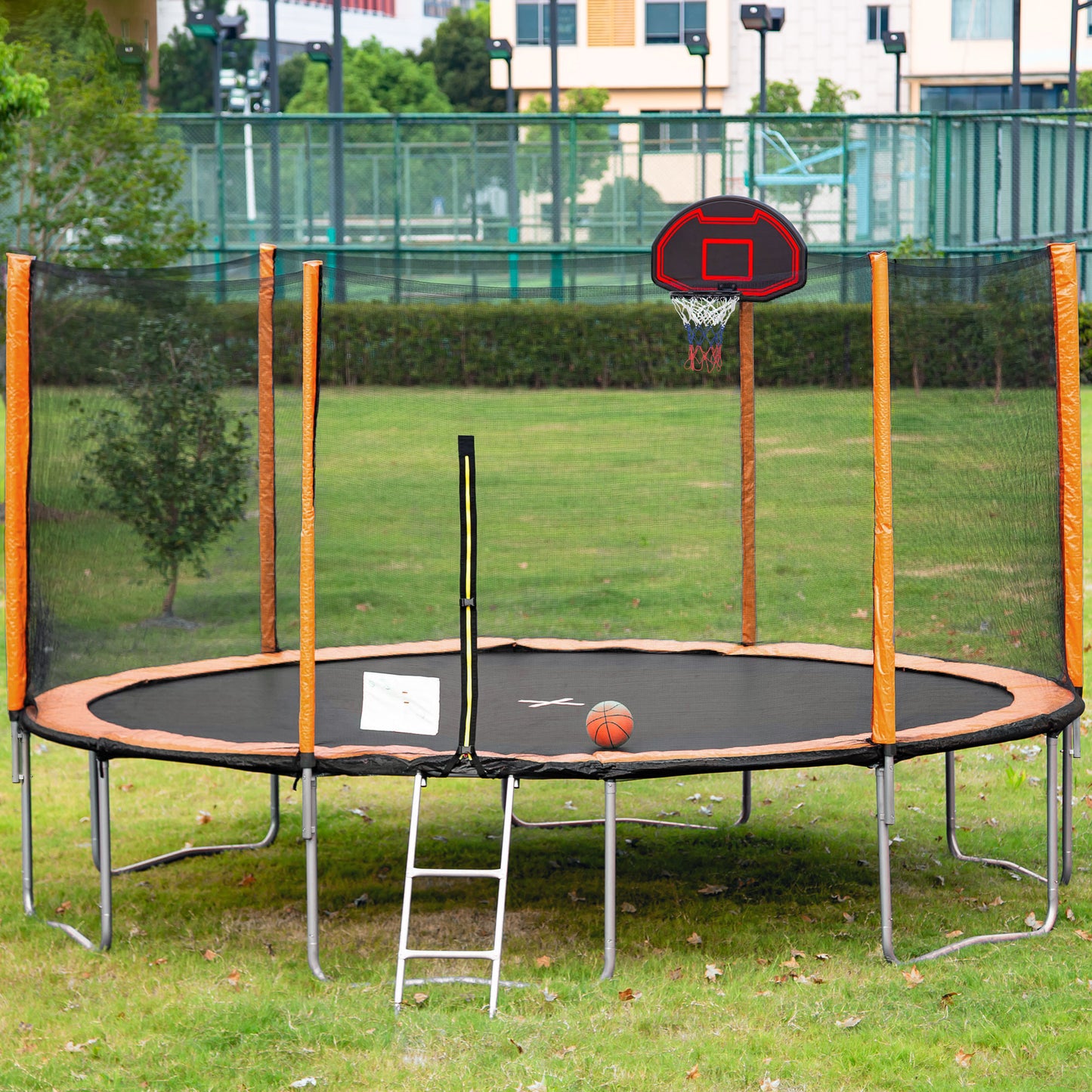 Jump 'n' Shoot Trampoline Adventure with Inflator and Ladder