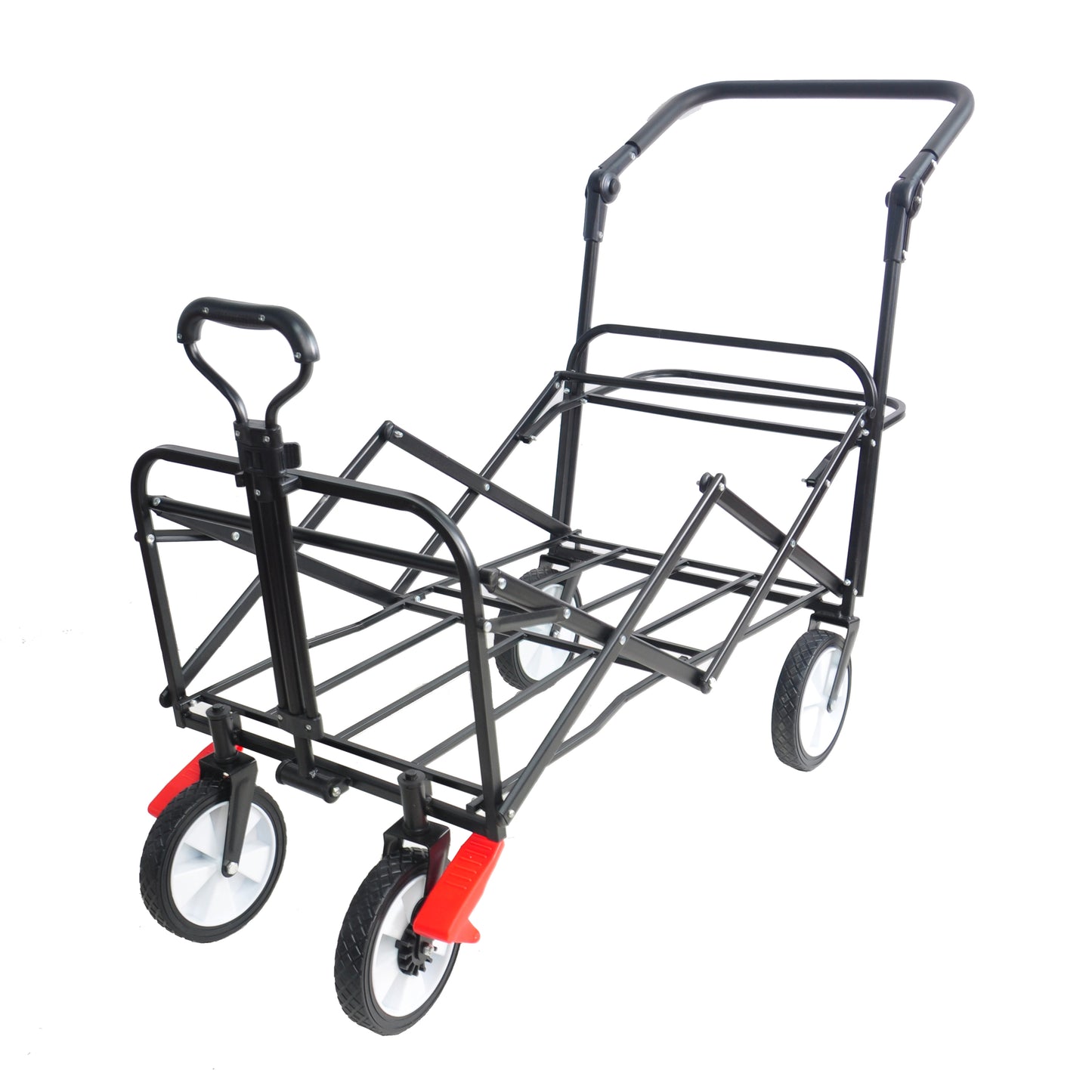 Versatile Outdoor Folding Wagon with Drink Holder