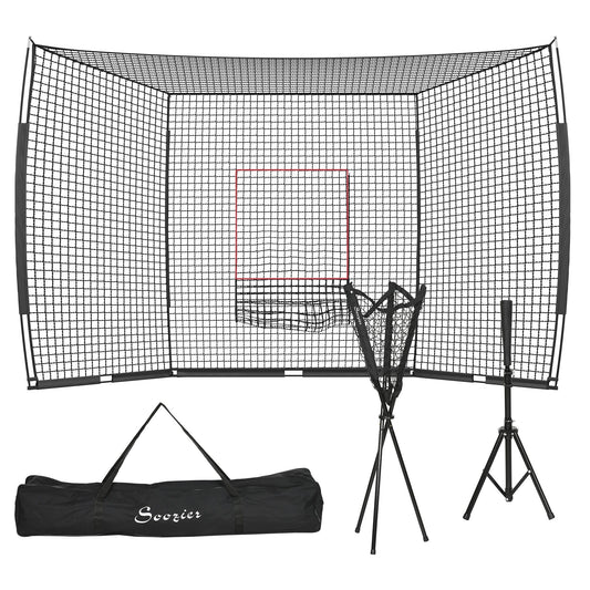 Home Run Hitter Baseball Net with Tee and Caddy - Portable Training Gear